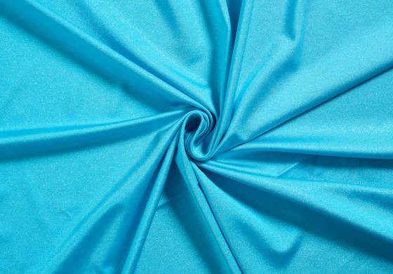 Lycra Glitter Stof Stretch Aqau Blauw