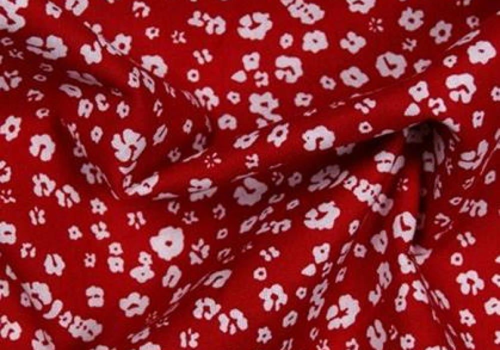 Boerenbont rood bloemen
