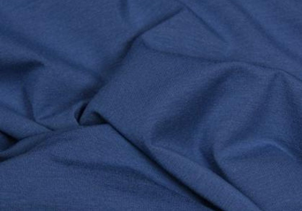 Uni tricot viscose m-blauw