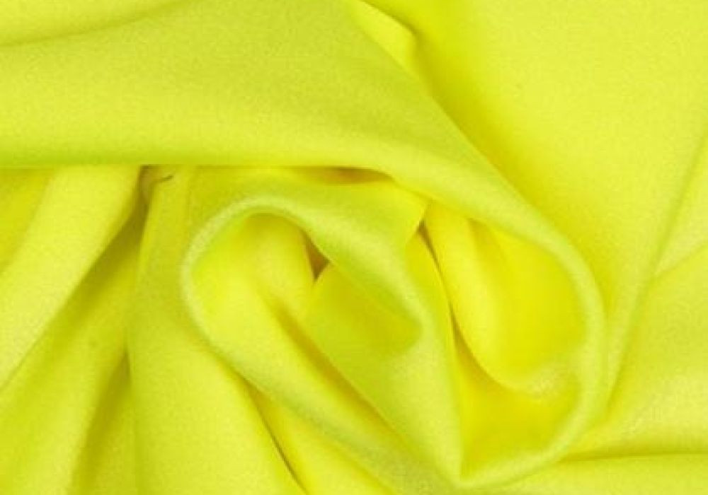 Lycra Spandex Stof Fluor Geel