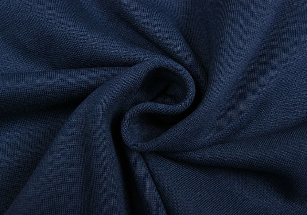 Boordstof tricot marine smal