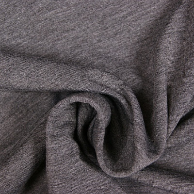 Uni tricot viscose grijs melee midden