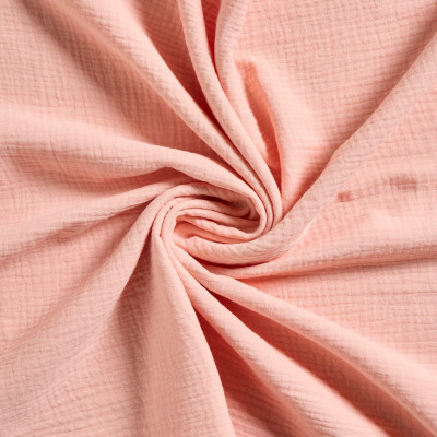 Mousseline / Hydrofiel Stof Zalmroze