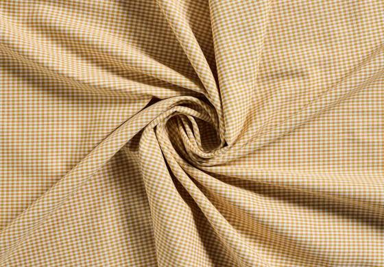 boerenbont ruitjes stof 2mm okergeel wit