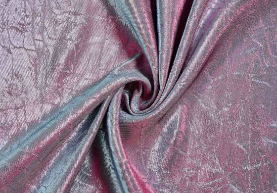 Metallic Lurex Stof Blauw Rood
