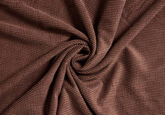 Corduroy Rib Stof Bruin