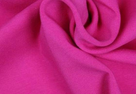 Uni tricot katoen fuchsia