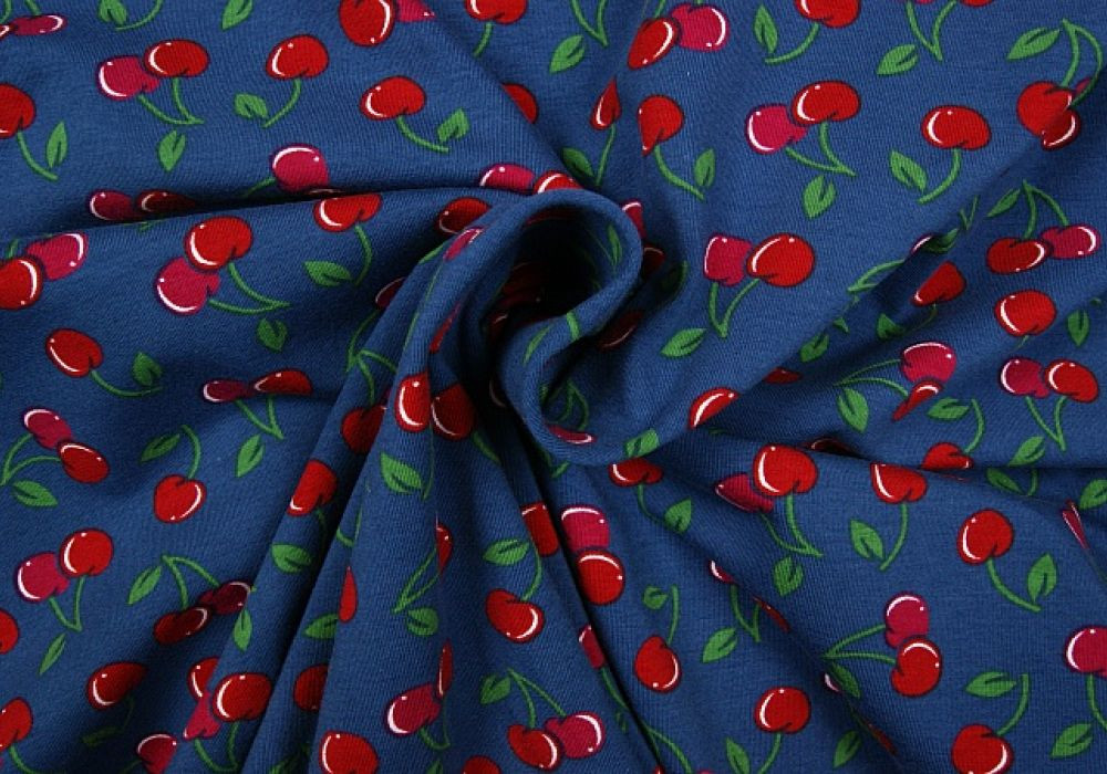 Fantasieprint tricot kers "Megan Blue Fabrics"