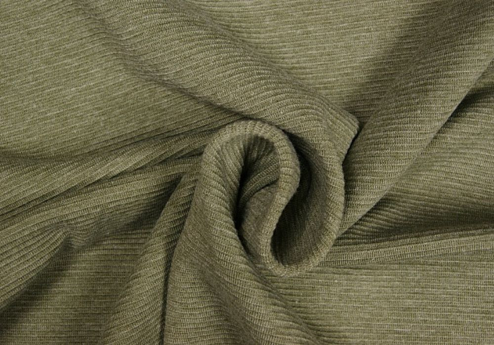 Boordstof tricot groen melee