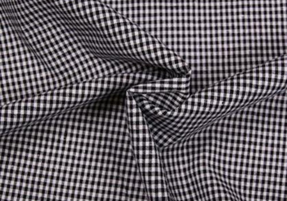 Boerenbont Zwart Wit Ruitjes Stof 2mm