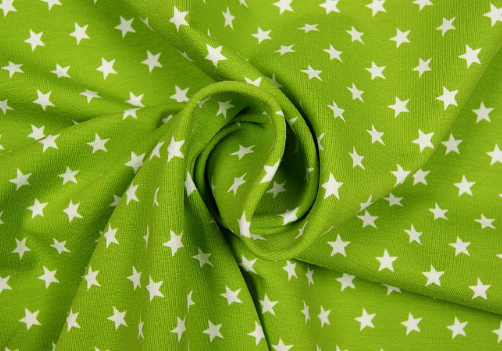 Sterren tricot lime