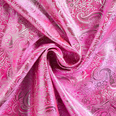 Jacquard Stof Paisley Fuchsia