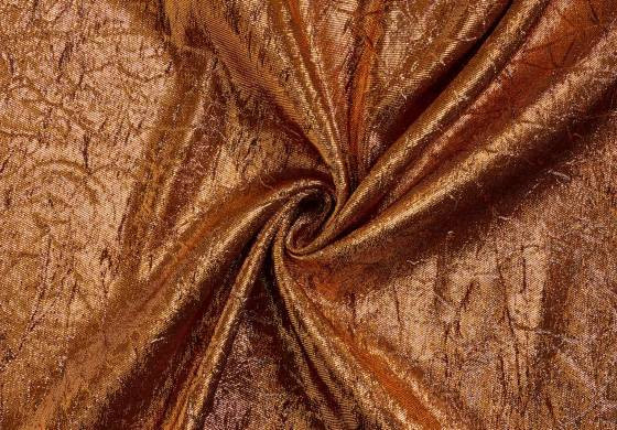 Stof Koper Glans metallic Lurex