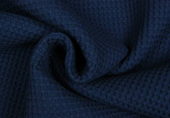 Wafeldoek d-blauw 100% katoen dubbeldraads