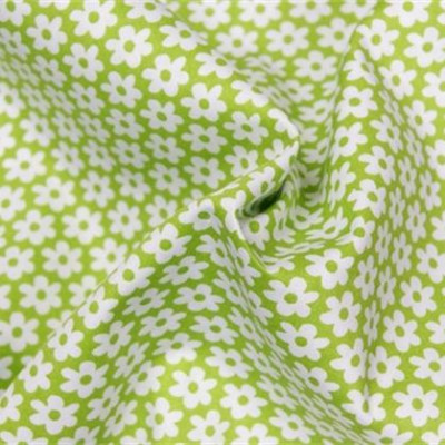 Boerenbont Bloemen Lime Groen Wit