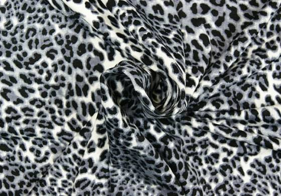 Fantasieprint tricot panter grijs