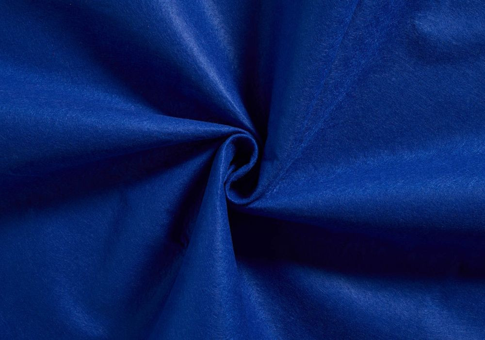 blauw vilt op rol - 1.5 mm en 90 cm breed