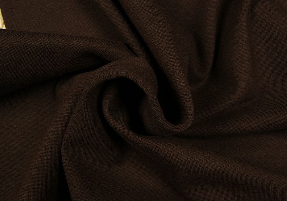Boordstof tricot bruin smal