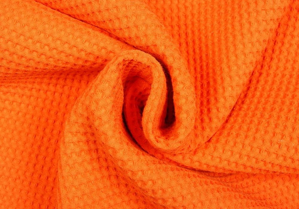 Wafeldoek oranje 100% katoen dubbeldraads