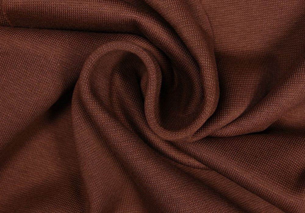 Boordstof tricot mokka smal