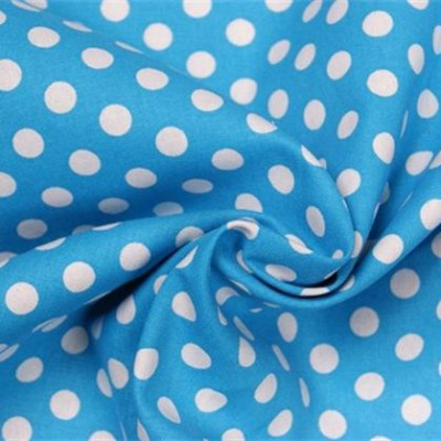 Boerenbont Grote Stip Aqua Blauw Wit