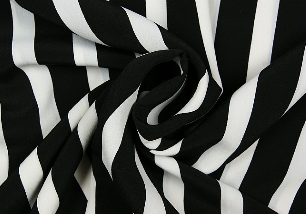Chiffon / Voile zwart/wit