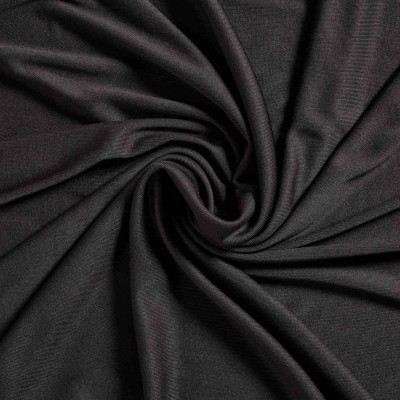 Zwarte stof op rol (20 mtr) - Polyester Jersey