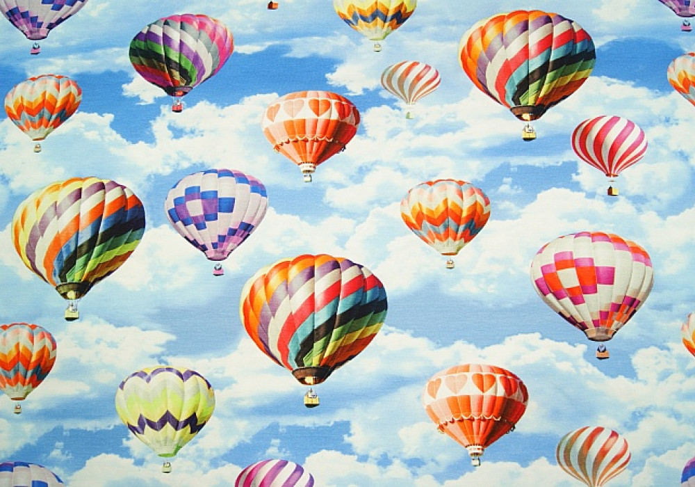 Digitale fotoprint tricot luchtballonnen