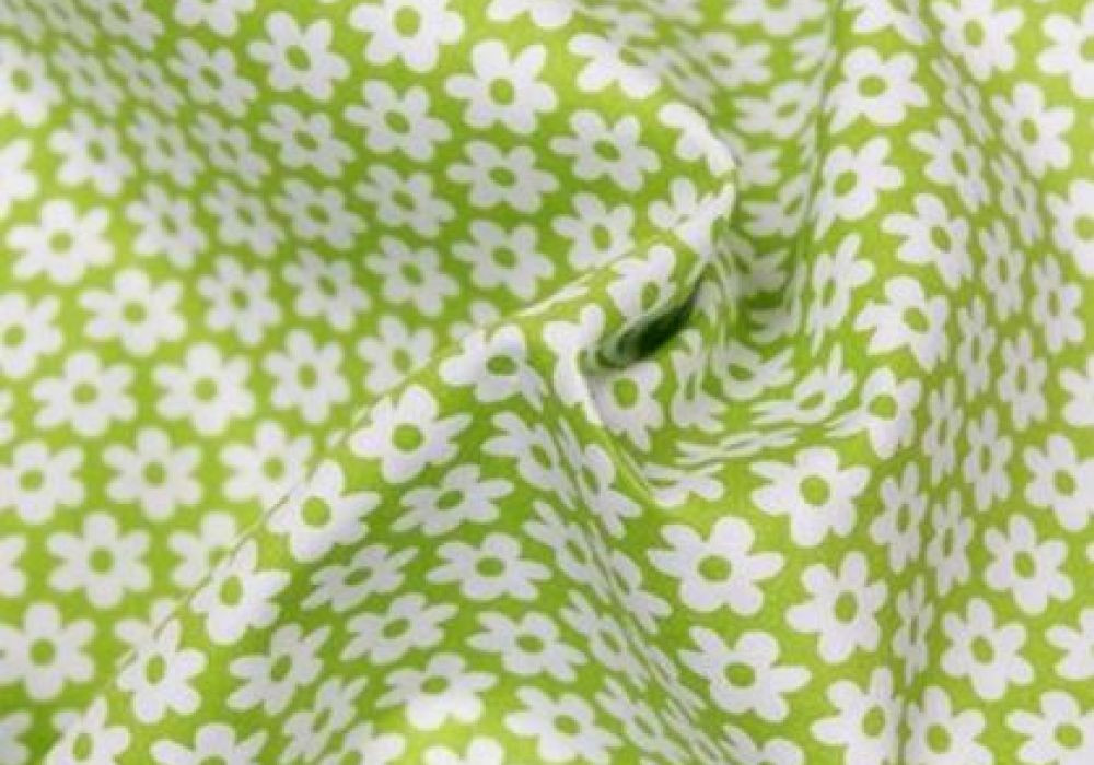 Boerenbont lime-groen bloemen