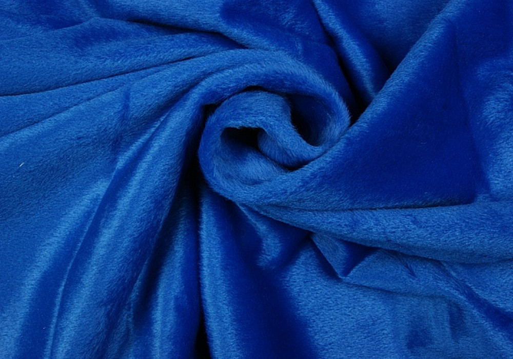 Fluweel polyester kobalt