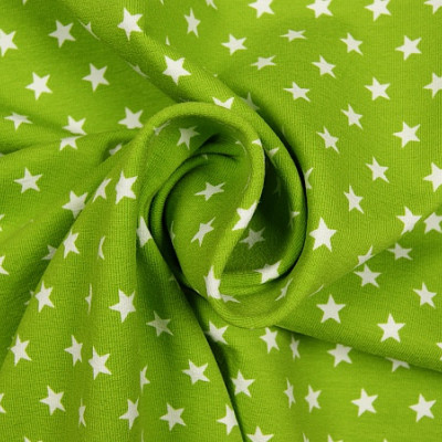 Sterren tricot lime