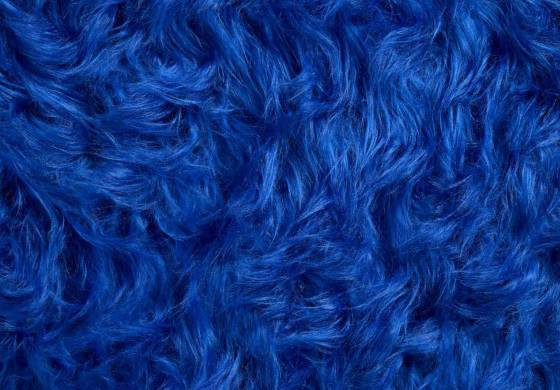 Pluche Stof Blauw Lange Haren