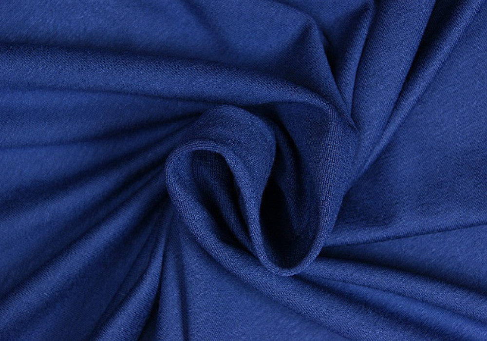 Uni tricot viscose blauw