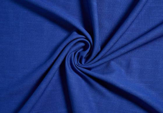 linnen viscose stof kobaltblauw
