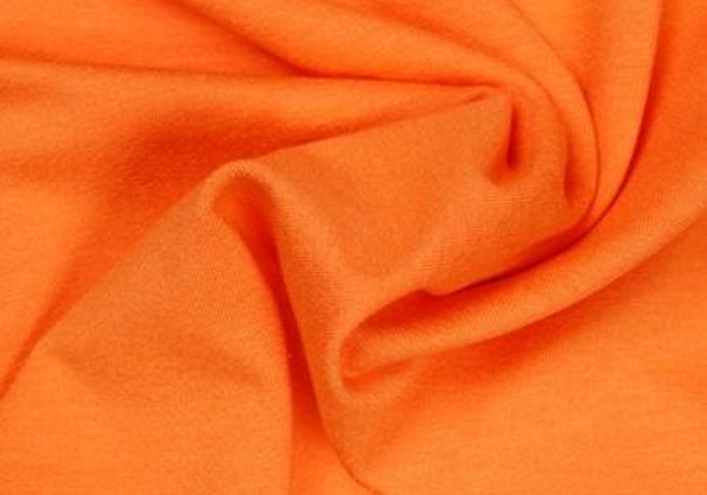 Uni tricot viscose oranje licht