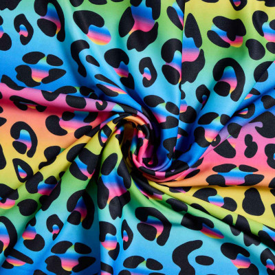 Jersey Polyester Panter Regenboog