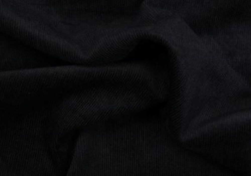 Ribcord zwart stretch