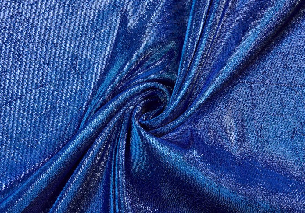 Lurex Stof Metallic Blauw