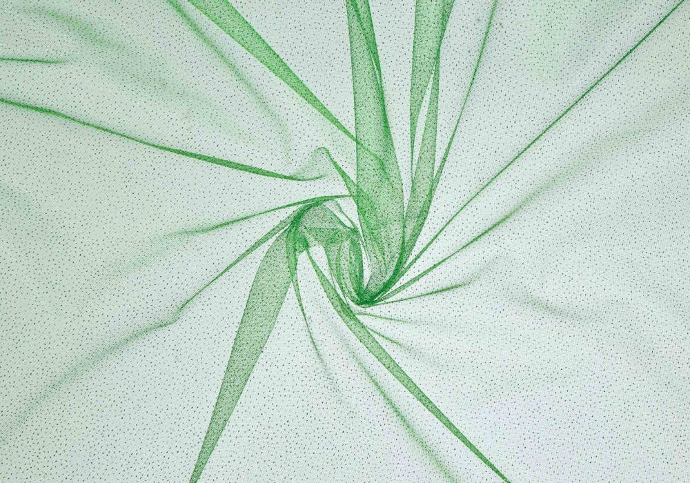 Tule met glitter- groen