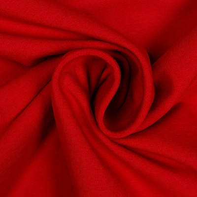 Uni tricot katoen rood