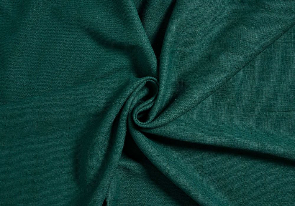 Linnen Viscose stof - Petrol