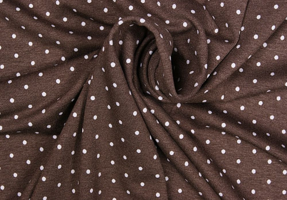 Stippen print tricot taupe