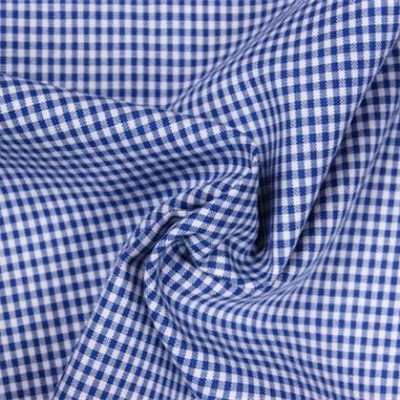 Boerenbont Ruitjes Kobaltblauw Wit 2mm