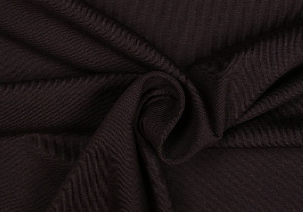 Uni tricot katoen bruin donker
