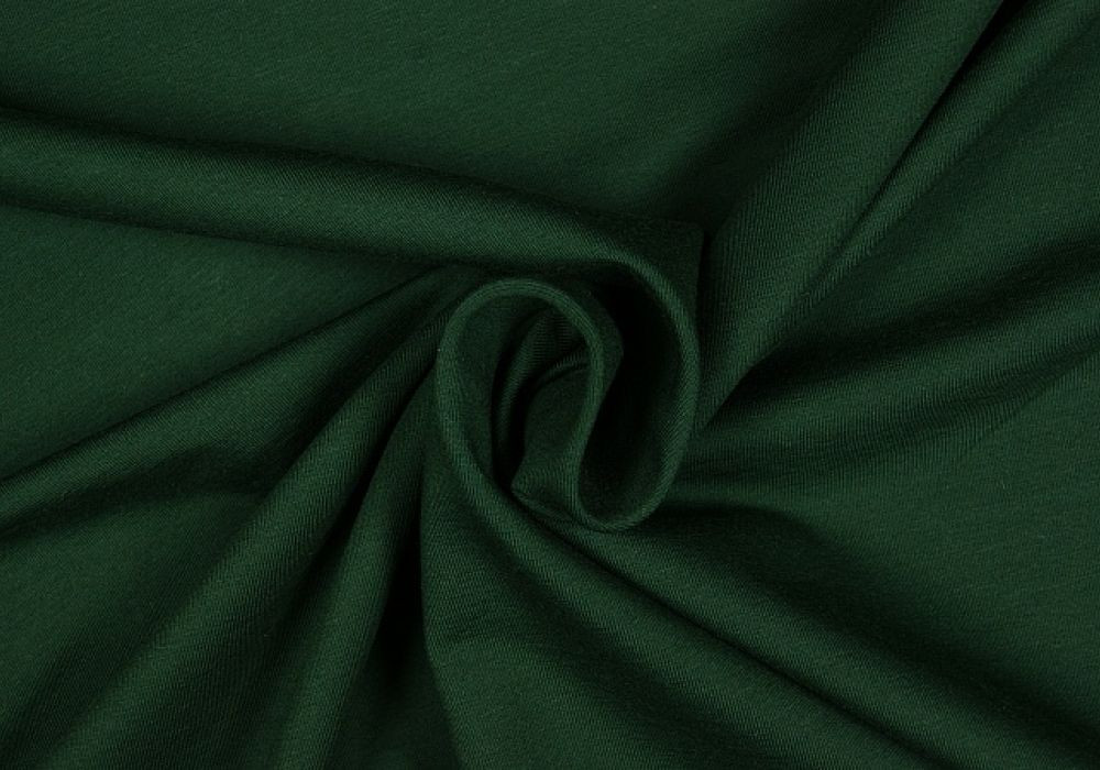 Uni tricot katoen flessengroen