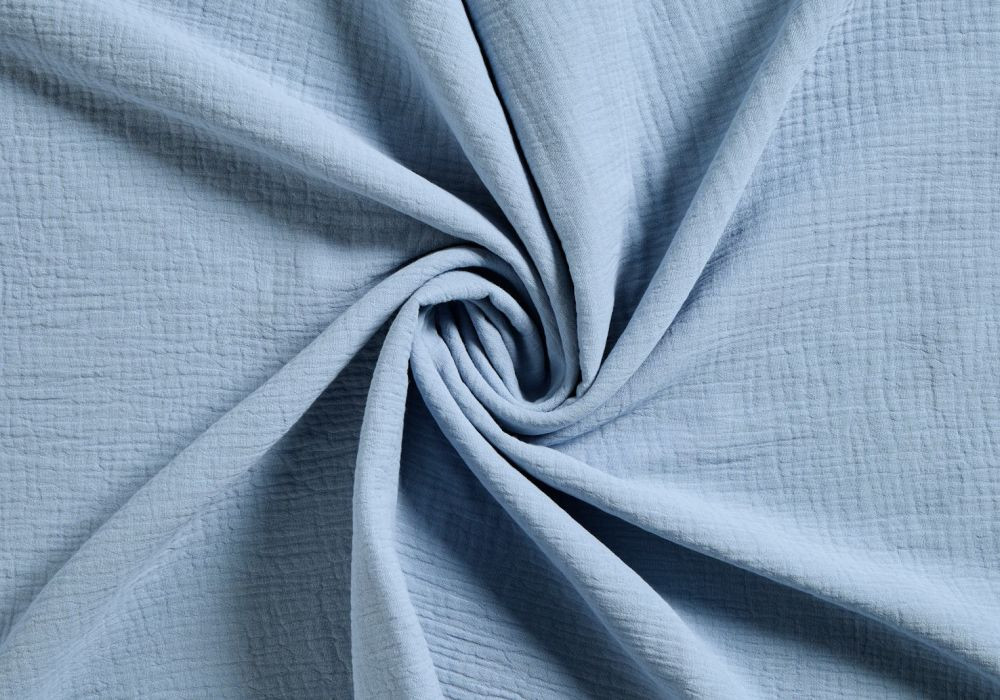 Mousseline Hydrofiel Stof Lichtblauw jeans