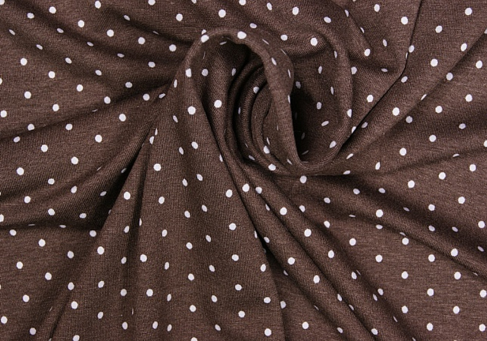 Stippen print tricot taupe