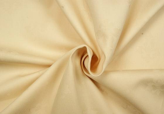Damast stof beige Franse lelie 150cm breed