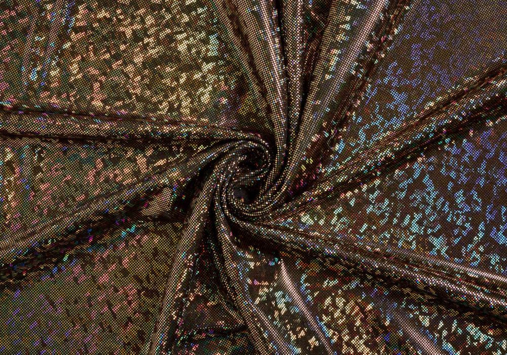 Glitter Stof Luxe Zwart Goud