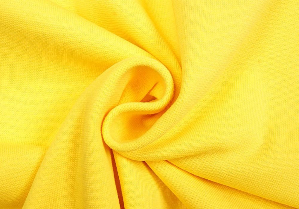 Boordstof tricot geel smal